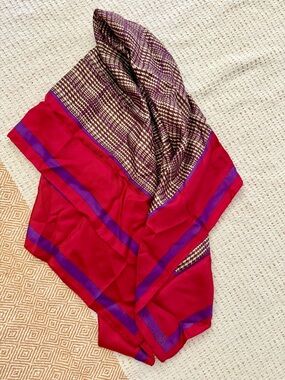 Vintage Silk Anne Klein Square Scarf